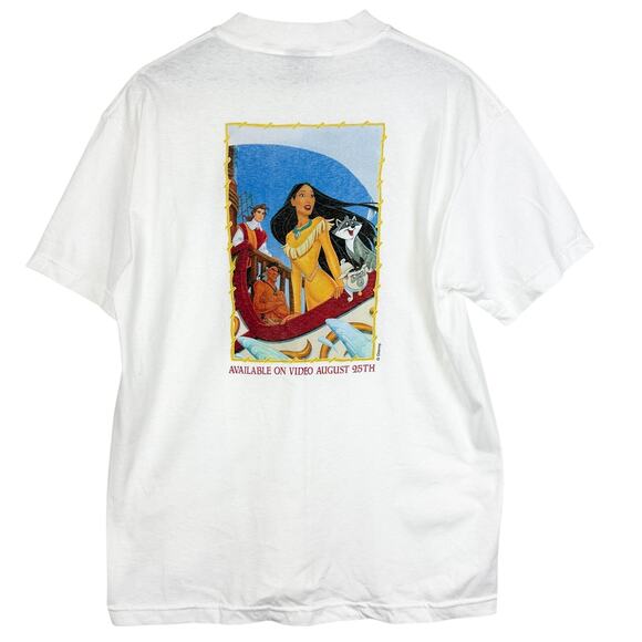 Vintage 90s Pocahontas Journey To A New World TShirt Promo Oneita - Mens L - Picture 1 of 9